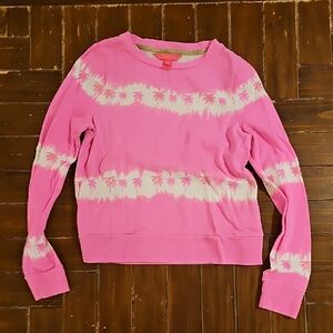 Lilly Pulitzer Pink Palm Tree Sweatshirt XXS
